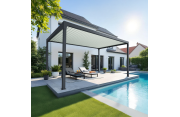 Pergola bioclimatique autoportée BOOGIE Motorisée à télécommande Euralys - 1