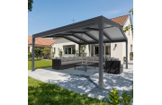 Pergola polycarbonate autoportée 2 pentes CHARLESTON Euralys - 2