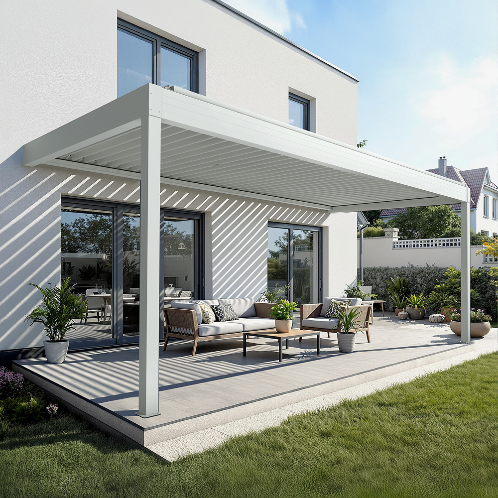Pergola bioclimatique MAMBO 3 perpendiculaire-3