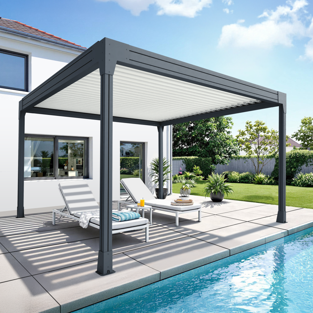 Pergola bioclimatique autoportée MAMBO 3 Euralys - 1