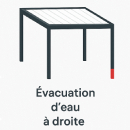 à droite (vue de face extérieure à la pergola)