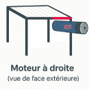 à droite (vue de face extérieure)