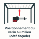 au milieu (vue de face extérieure à la pergola)